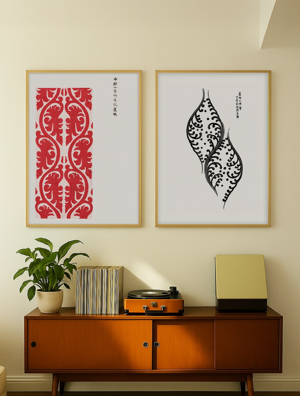 Set x2 Japanese Woodblock